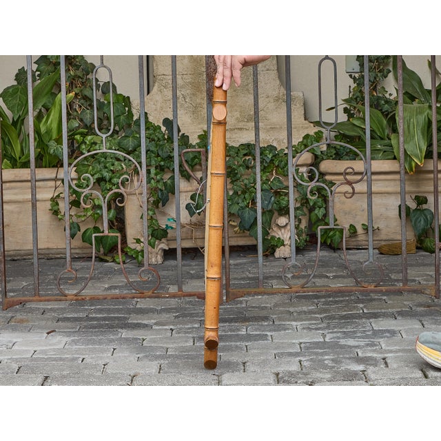 French Faux Bamboo Wall Mirror with Projecting Corners, circa 1900 For Sale - Image 10 of 12