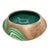 Mid-Century Modern Marbled Roadside Pottery Malachite Look Bowl in With Glazed Turquoise Interior For Sale - Image 3 of 7