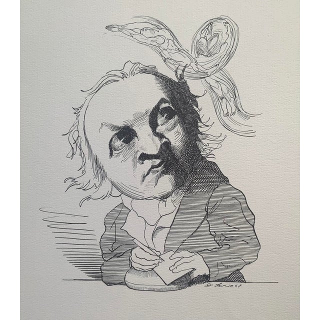 1977 Print Portfolio of Caricatures of Writers & Musicians by David Levine - Set of 14 For Sale - Image 10 of 18