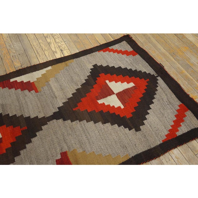 Early 20th Century N. American Navajo Carpet 4 x 5'3" - 122 x 160 ntique American Navajo Gray 1930s Rug, Circa Date:...