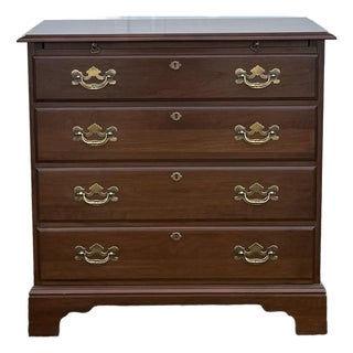 Late 20th Century Solid Cherry Chippendale Bachelors Chest For Sale