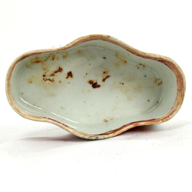 Antique Chinese Porcelain Cricket Cage With Red Foo Lion and Poem C 1900 For Sale - Image 11 of 11