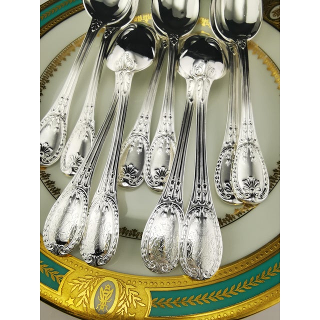Silver Dessert Cutlery Service 10 People from Odiot Louveciennes, 1890s, Set of 54 For Sale - Image 6 of 18