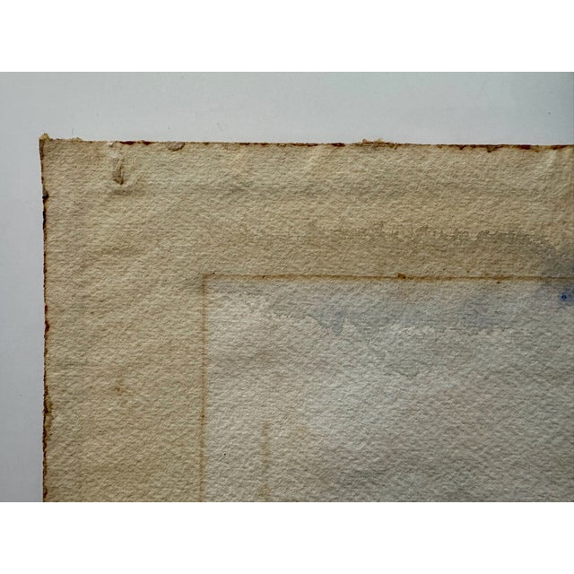 Henry Emil Salloch Original Watercolor on Paper Rural River Valley. For Sale - Image 4 of 6