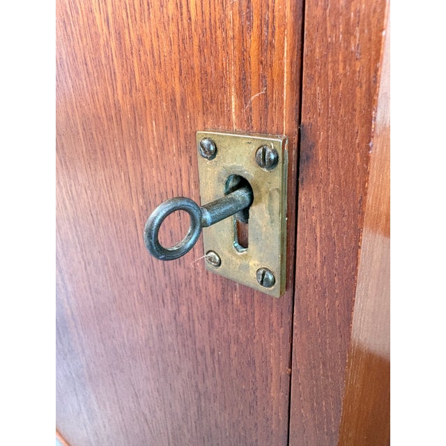 Authentic Vintage British Mid-Century Teak Drop-Front Cabinet Bar Inspired by G Plan For Sale - Image 11 of 13