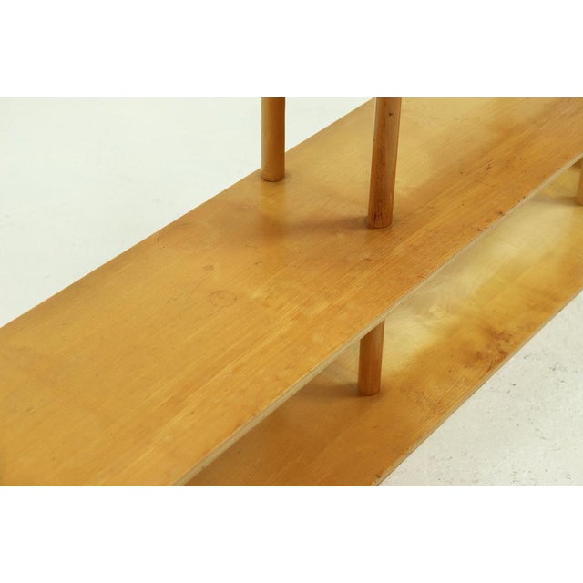 Large Birch Bookcase Shelving Unit by Willem Lutjens for Gouda den Boer, 1950s For Sale - Image 13 of 14