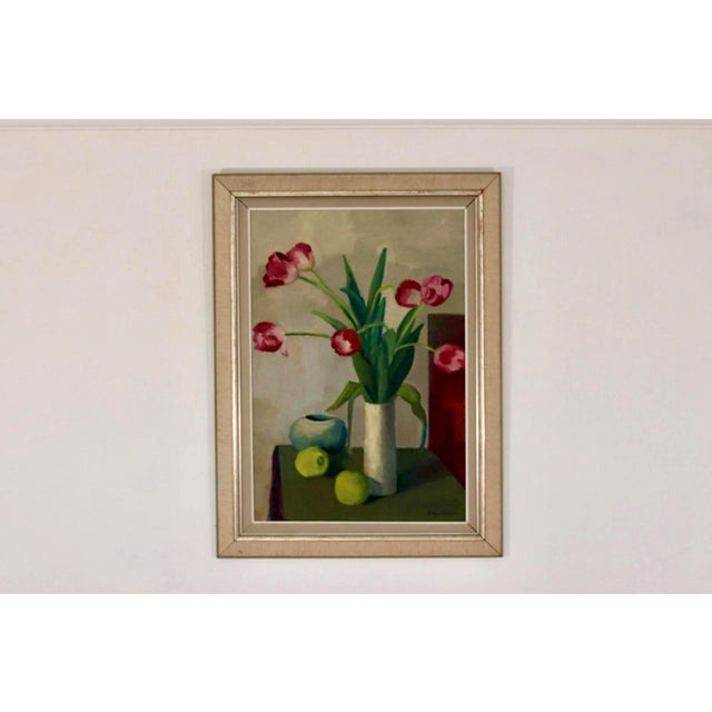 Hugo Olsson, Fruit and Flowers, 1950s, Oil on Canvas, Framed For Sale - Image 4 of 17