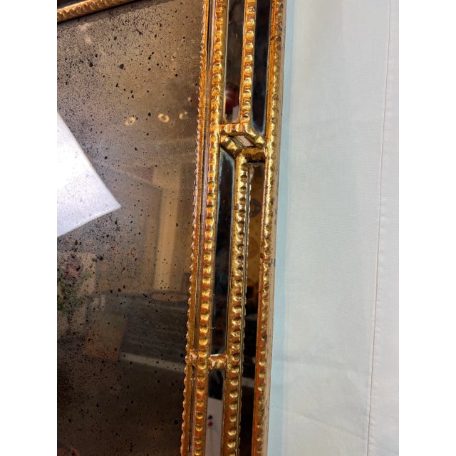 1990s Italian Hand-Carved Notched Rope Design Framed Mirror For Sale In Dallas - Image 6 of 13