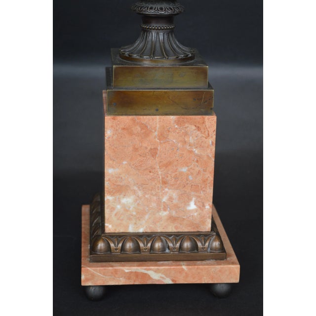 French Bronze and Marble Vases For Sale - Image 4 of 10