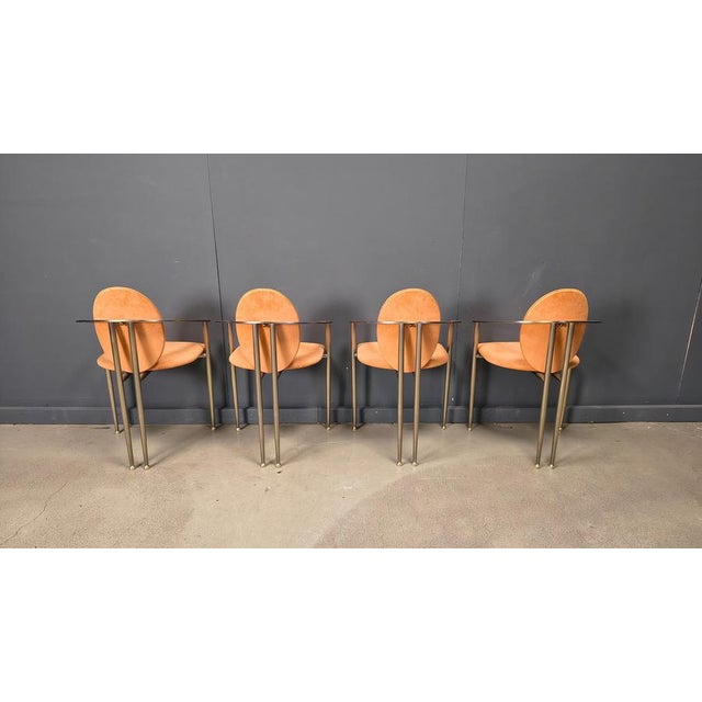 Vintage Dining Chairs by Belgo Chrom, 1980s, Set of 4 For Sale - Image 4 of 15