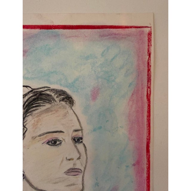 Original Signed Karl Lagerfeld Drawing Portrait of Sheikha Moza, 2010 For Sale - Image 6 of 10