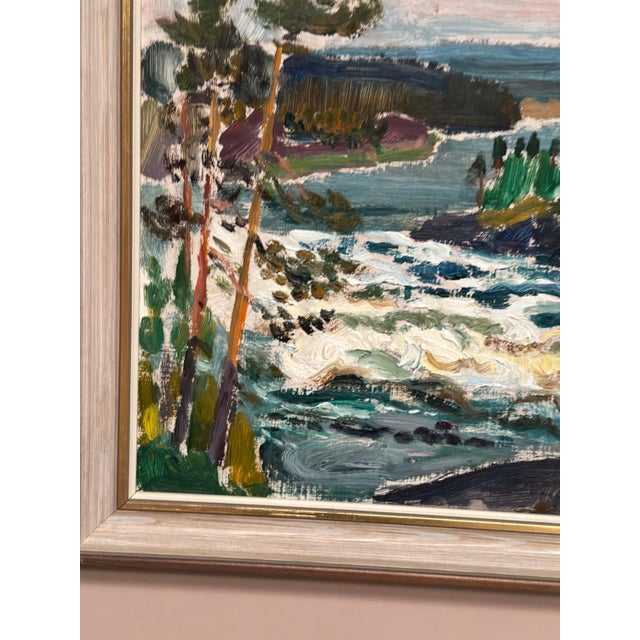 Paul Sahlin, Forsande vatten, 1950s, Oil Painting on Panel, Framed For Sale - Image 7 of 18