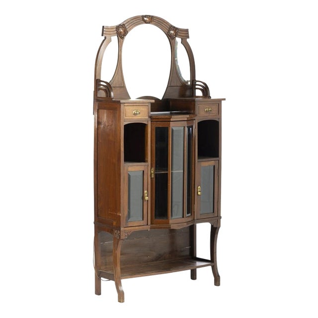 Art Nouveau Wardrobe in Mahogany For Sale