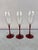 1970s Red Stemmed Champagne Glasses - 6 Pc For Sale In West Palm - Image 6 of 8