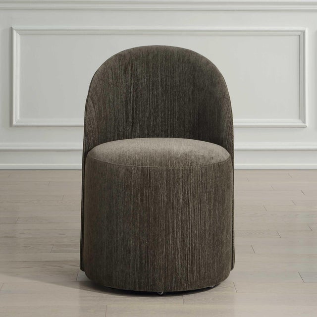 Inspired From Classic Vanity Seating But Proportioned For Dining, The Roll With It Chair Features Rolling Casters For Ease...