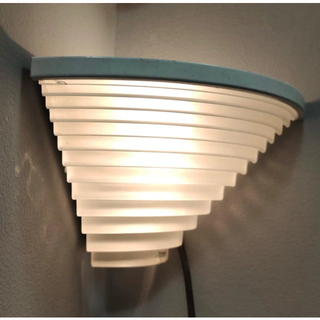 White Vintage Egisto Corner Sconces by Angelo Mangiarotti for Artemide, 1980s, Set of 2 For Sale - Image 8 of 13