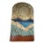 Monumental Mid Century Modern Style Brutalist Studio Pottery Slab Vase Large Lace Impression Ceramic Landscape Centerpiece For Sale