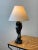Mid-Century Modern Vintage Rare Stylized Hand-Carved Oak Male Bust Lamp, Circa 1950s For Sale - Image 3 of 13