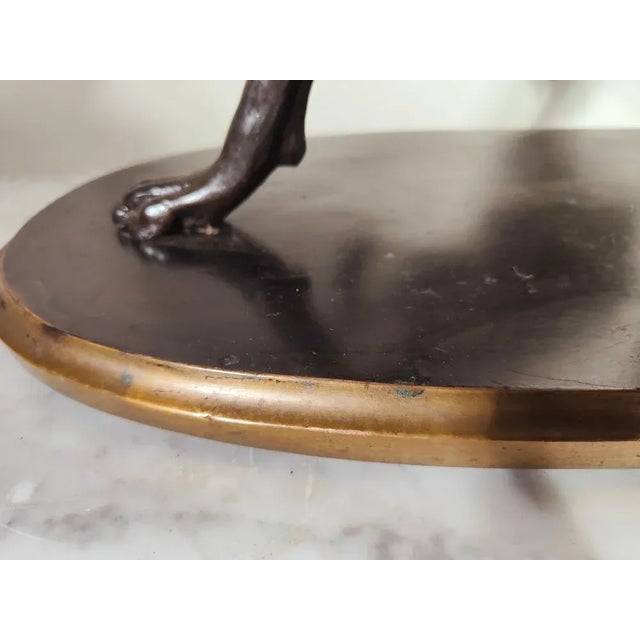 Large Art Deco Greyhound Dog in Bronze, 1900s For Sale - Image 12 of 13