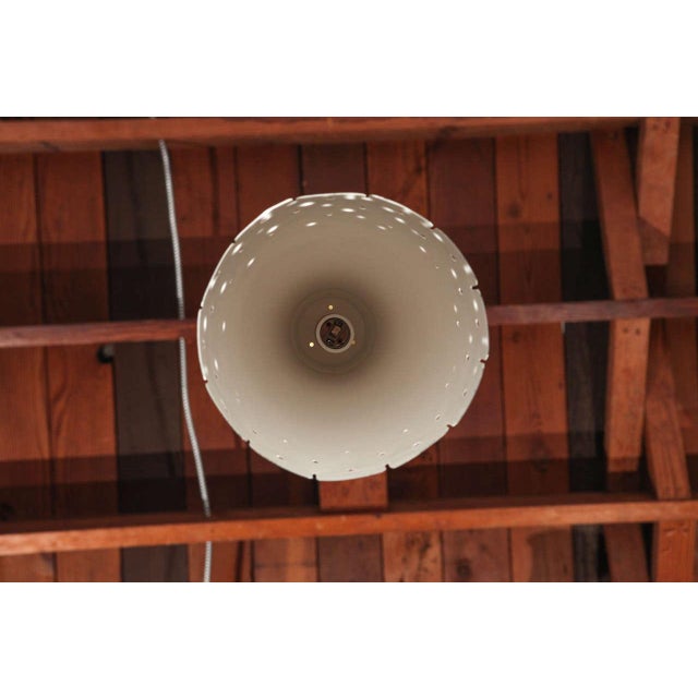 1950s 1950s Spun Satin Brass Aluminum Pendant For Sale - Image 5 of 6