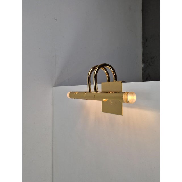 Gold Regency Brass Acrylic Cabinet Lamp by Lumina, 1980s, Set of 3 For Sale - Image 8 of 18