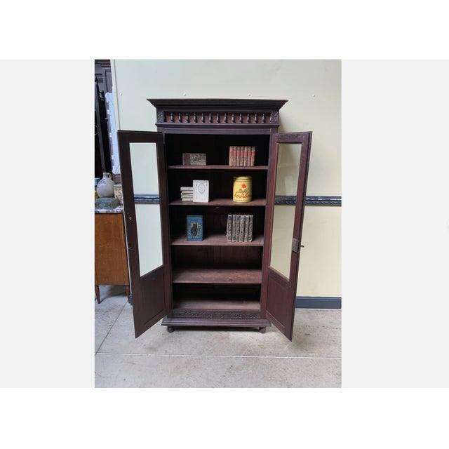 Late 19th Century Antique Breton Display Cabinet, 1880s For Sale - Image 5 of 12