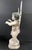 Antique White Vintage Hand Carved Wooden Standing Angel With Glass Eyes Sculpture For Sale - Image 8 of 10