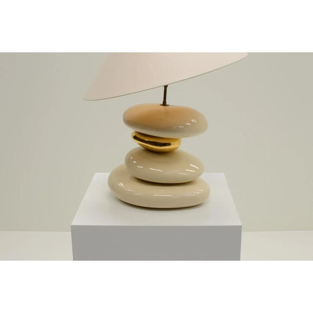Large Pebble Table Lamp by François Chatain, France, 1980s For Sale - Image 4 of 6