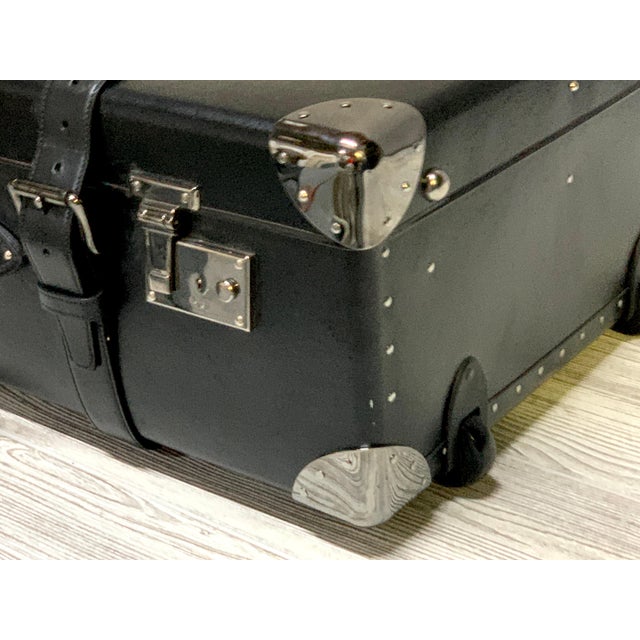 Asprey Londoner Trolley, Black Cross Hatch Suitcase For Sale - Image 13 of 18