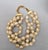 Monet Vintage Signed Monet Goldtone 3-Strand Faux-Baroque Pearl Collar Necklace For Sale - Image 4 of 10