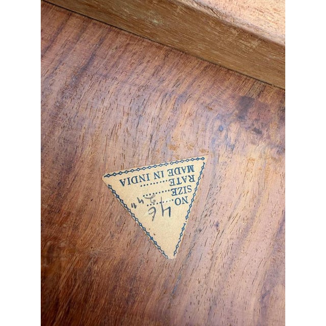 Indian Round Side Table in Wood For Sale - Image 7 of 8