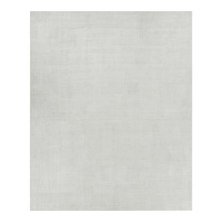 Rug & Kilim’s Oversized Textural Rug in White Tones and Striae - 13x16 For Sale