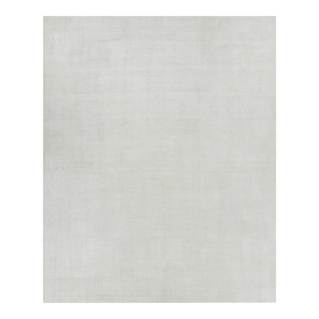 Rug & Kilim’s Oversized Textural Rug in White Tones and Striae - 13x16 For Sale