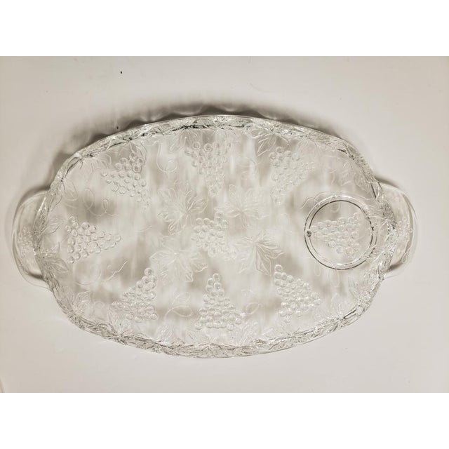 Vintage Anchor Hocking Serva-Snack Set, Clear Glass Plates and Cups- 8 Pieces For Sale In New Orleans - Image 6 of 9