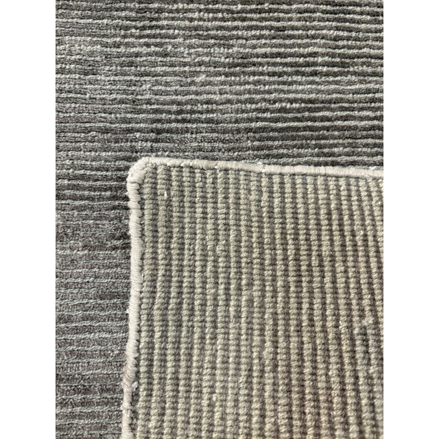 Restoration Hardware Rowe Rug – 9’ X 12’ Graphite | Hand-Knotted Wool & Viscose For Sale - Image 13 of 18