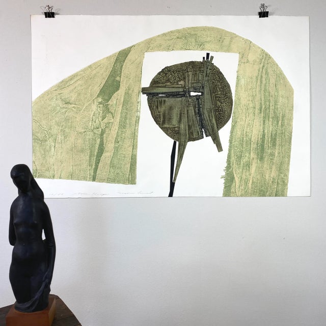 Naomi Limont (American, 20th C.) - “Stone Henge” Collagraph (1971, Signed, #10/50). Limont is known for her embossed...