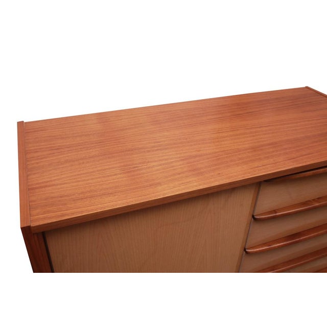 Wood Vintage Two-Tone Chest of Drawers in Walnut, 1955 For Sale - Image 7 of 13