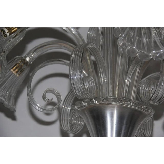 Vintage Murano Glass Chandelier, 1940s For Sale - Image 9 of 11