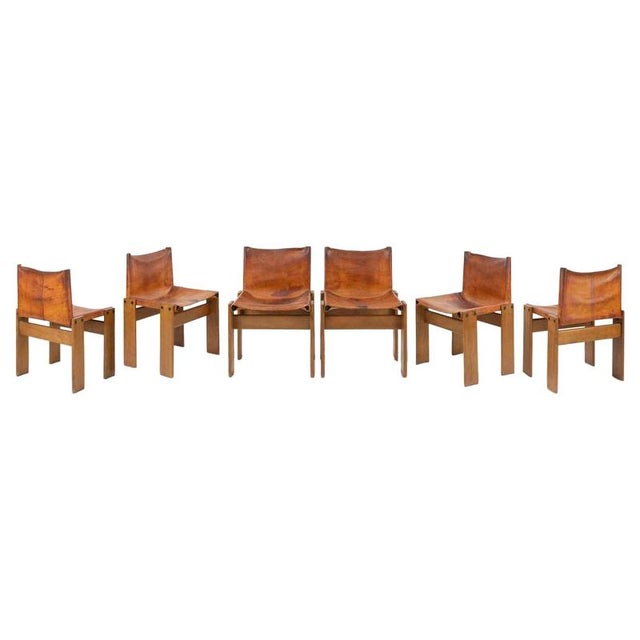 1970s Monk Chairs by Afra and Tobia Scarpa, 1974, Set of 6 For Sale - Image 5 of 5