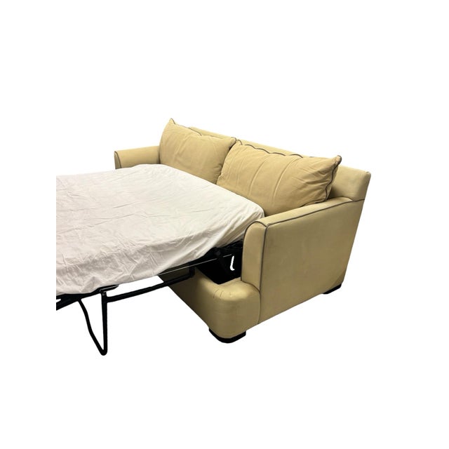 Tan Sleeper Sofa For Sale - Image 10 of 12