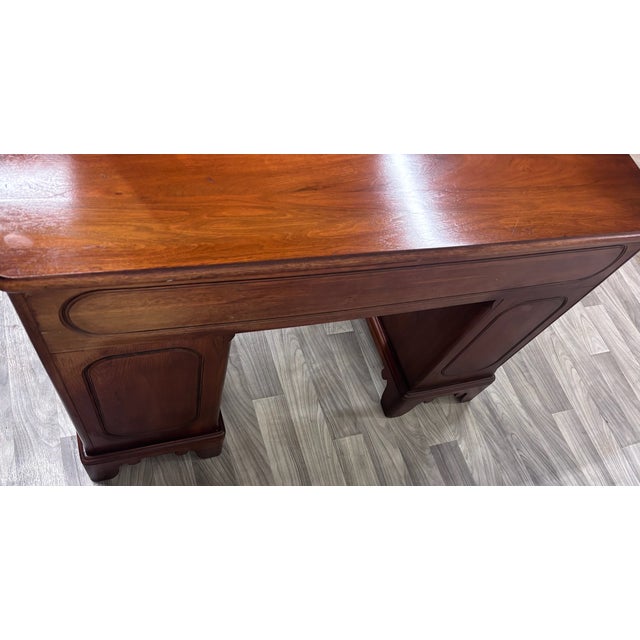 VTG Davis Cabinet Co Lillian Russell Style Black Walnut Executive Writing Desk For Sale - Image 13 of 13