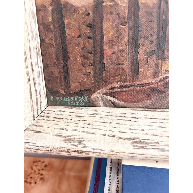 1950s Coastal Oil Painting Signed 1959 For Sale - Image 5 of 16