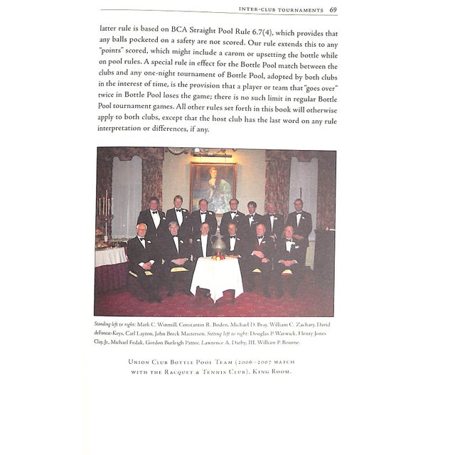 "Billiards at the Union Club 1836-2007" 2007 Bray, Michael D. For Sale - Image 10 of 18