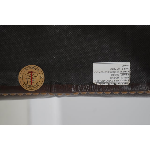 Stickley Tufted Leather Leopold Chair & Ottoman For Sale - Image 18 of 18