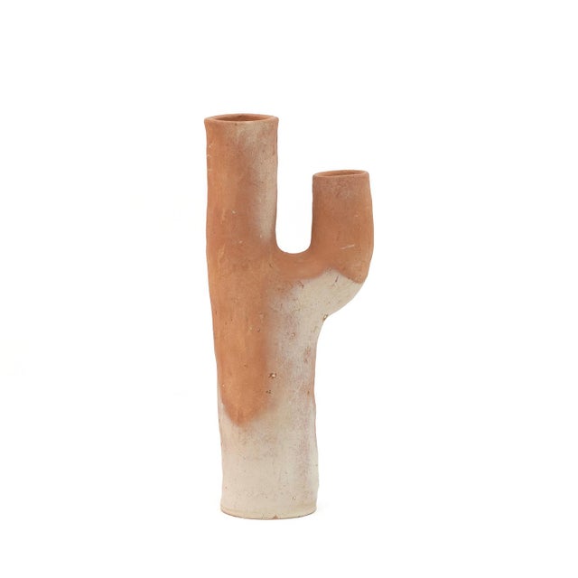 Unglazed Terracotta Sculptural Vase | One of a Kind For Sale - Image 6 of 7