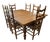 Mid 19th Century Oak Dining Table + Set of 6 Chairs For Sale