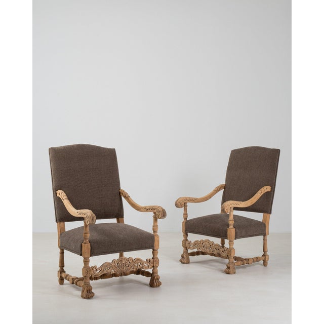 19th Century France Tan Wood Armchair For Sale - Image 4 of 11