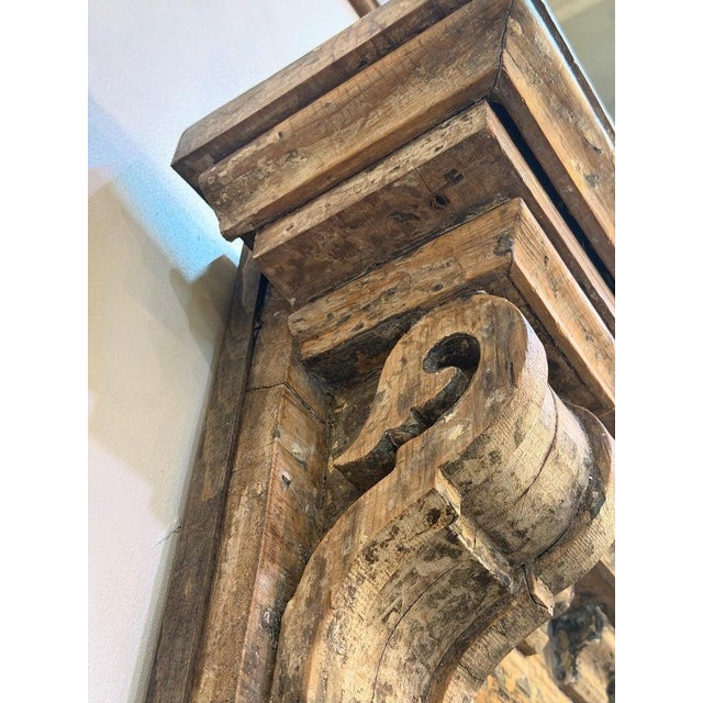 Neoclassical Pier Mirror, Distressed Wood, Circa 1880s For Sale - Image 13 of 18
