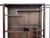 Vintage Dark Brown Oriental Treasure Glass Doors Display Curio Stack Cabinet For Sale - Image 12 of 13