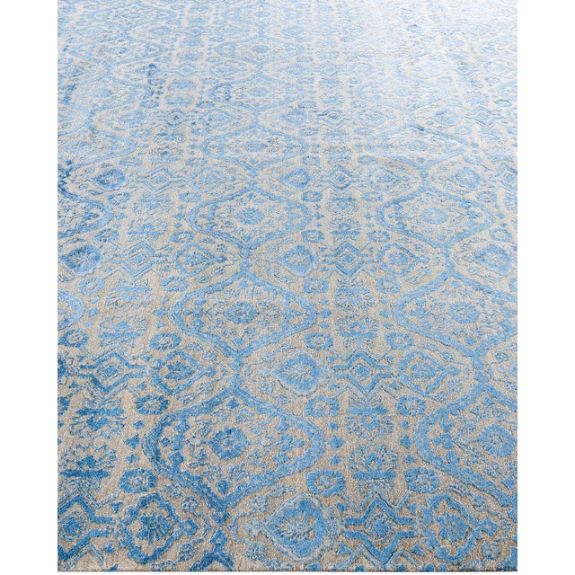 Solo Rugs Ikat, One-of-a-Kind Hand-Knotted Area Rug - Beige, 9' 3" x 12' 4" For Sale - Image 4 of 8